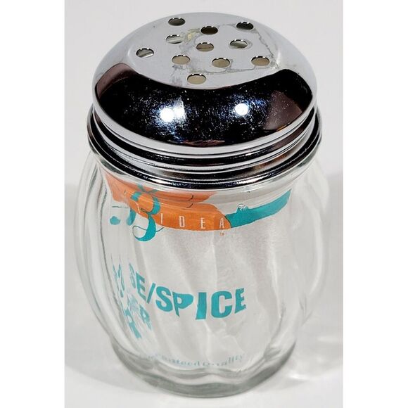(Set of 1) 6 oz Glass Cheese and Spice Shakers w/ Perforated and Slotted Caps - Picture 2 of 7